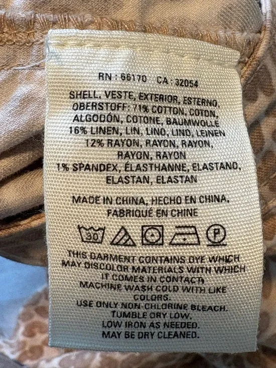 Anthropologie Leopard The Wanderer Pants Women’s Size 29 - Picture 4 of 9